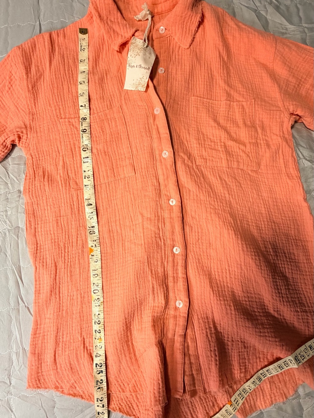 Waffle button down from Hem & Thread 
Brand new with tag size small